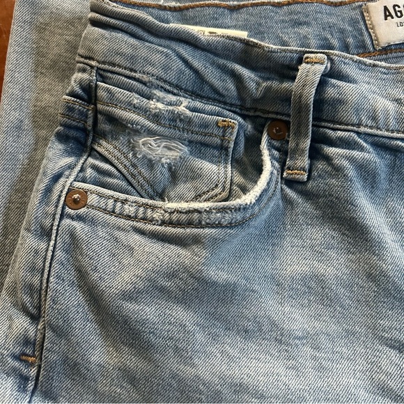 Agolde Sophie Mid-Rise Skinny Crop Jeans, Outsider Wash distressed Size 26 - Picture 10 of 13